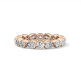1.28 TCW Round & Pear Lab Grown Diamond Wedding Band