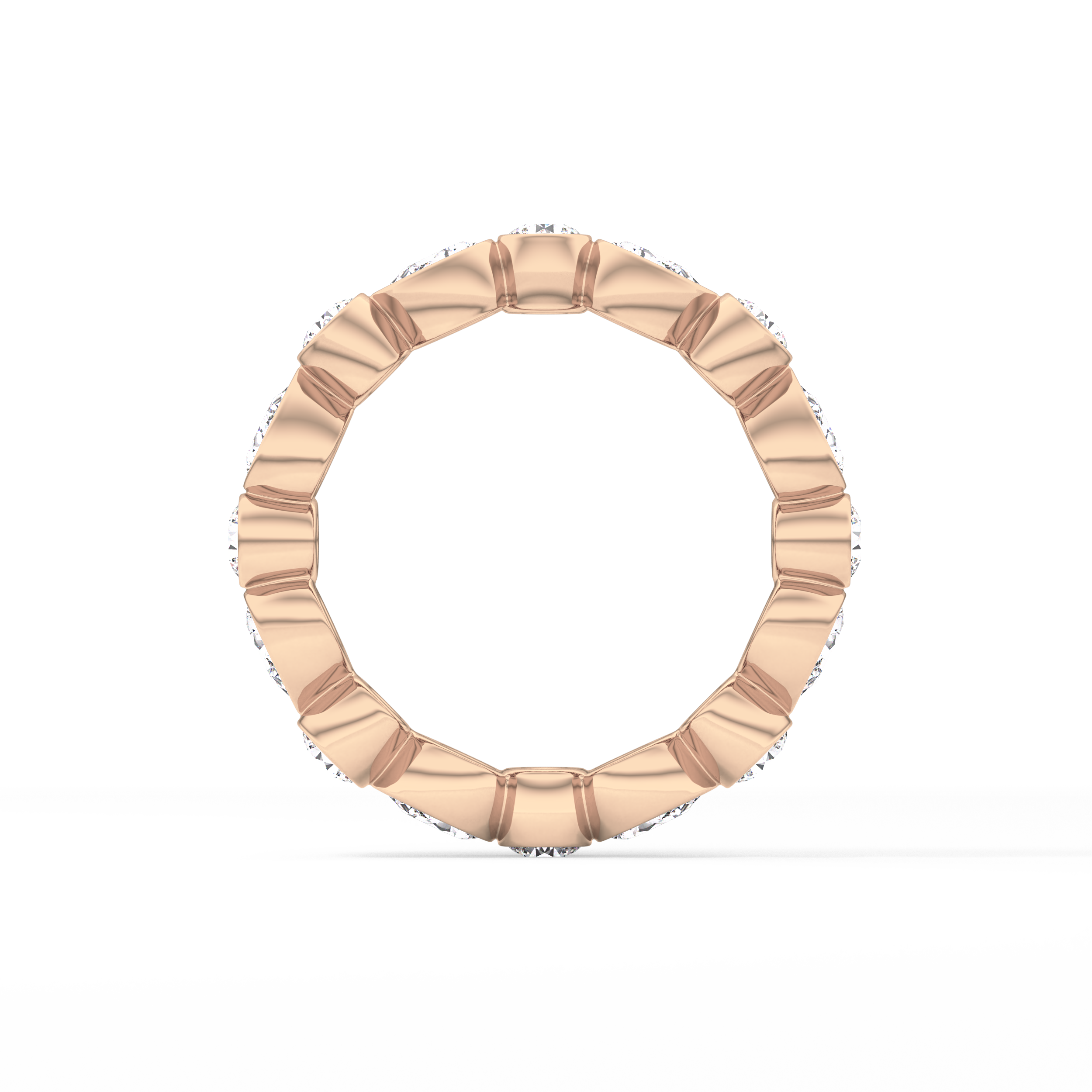 1.28 TCW Round & Pear Lab Grown Diamond Wedding Band