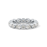 1.28 TCW Round & Pear Lab Grown Diamond Wedding Band