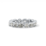 1.28 TCW Round & Pear Lab Grown Diamond Wedding Band