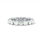 1.28 TCW Round & Pear Lab Grown Diamond Wedding Band