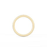 0.74 TCW Round Lab Grown Diamond Curved Wedding Band