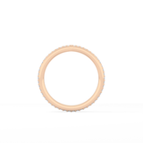0.74 TCW Round Lab Grown Diamond Curved Wedding Band