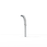 0.74 TCW Round Lab Grown Diamond Curved Wedding Band