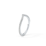 0.74 TCW Round Lab Grown Diamond Curved Wedding Band