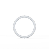 0.74 TCW Round Lab Grown Diamond Curved Wedding Band