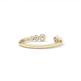 0.22 TCW Round Lab Grown Diamond Open Shank Wedding Band