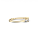 0.22 TCW Round Lab Grown Diamond Open Shank Wedding Band