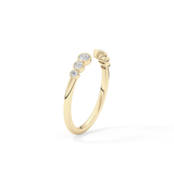 0.22 TCW Round Lab Grown Diamond Open Shank Wedding Band