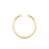 0.22 TCW Round Lab Grown Diamond Open Shank Wedding Band