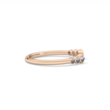 0.22 TCW Round Lab Grown Diamond Open Shank Wedding Band
