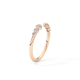 0.22 TCW Round Lab Grown Diamond Open Shank Wedding Band