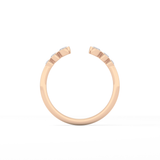 0.22 TCW Round Lab Grown Diamond Open Shank Wedding Band