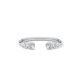 0.22 TCW Round Lab Grown Diamond Open Shank Wedding Band
