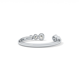 0.22 TCW Round Lab Grown Diamond Open Shank Wedding Band