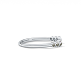 0.22 TCW Round Lab Grown Diamond Open Shank Wedding Band
