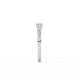 0.22 TCW Round Lab Grown Diamond Open Shank Wedding Band