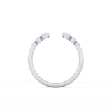 0.22 TCW Round Lab Grown Diamond Open Shank Wedding Band