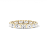 2.25 TCW Oval Lab Grown Diamond Full Eternity Wedding Band