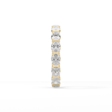 2.25 TCW Oval Lab Grown Diamond Full Eternity Wedding Band