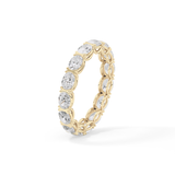 2.25 TCW Oval Lab Grown Diamond Full Eternity Wedding Band