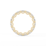 2.25 TCW Oval Lab Grown Diamond Full Eternity Wedding Band