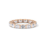 2.25 TCW Oval Lab Grown Diamond Full Eternity Wedding Band