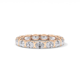 2.25 TCW Oval Lab Grown Diamond Full Eternity Wedding Band