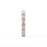 2.25 TCW Oval Lab Grown Diamond Full Eternity Wedding Band