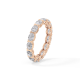 2.25 TCW Oval Lab Grown Diamond Full Eternity Wedding Band