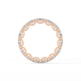 2.25 TCW Oval Lab Grown Diamond Full Eternity Wedding Band