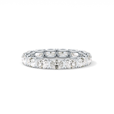 2.25 TCW Oval Lab Grown Diamond Full Eternity Wedding Band