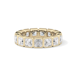 2.25 TCW Asscher Lab Grown Diamond Full Eternity Wedding Band
