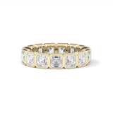 2.25 TCW Asscher Lab Grown Diamond Full Eternity Wedding Band