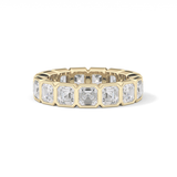 2.25 TCW Asscher Lab Grown Diamond Full Eternity Wedding Band