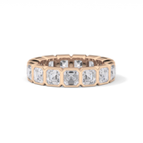 2.25 TCW Asscher Lab Grown Diamond Full Eternity Wedding Band
