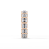 2.25 TCW Asscher Lab Grown Diamond Full Eternity Wedding Band