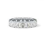 2.25 TCW Asscher Lab Grown Diamond Full Eternity Wedding Band