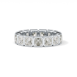 2.25 TCW Asscher Lab Grown Diamond Full Eternity Wedding Band