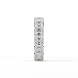 2.25 TCW Asscher Lab Grown Diamond Full Eternity Wedding Band