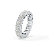 2.25 TCW Asscher Lab Grown Diamond Full Eternity Wedding Band