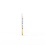 0.18 TCW Round  Lab Grown Diamond Half Eternity Wedding Band
