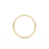 0.18 TCW Round  Lab Grown Diamond Half Eternity Wedding Band