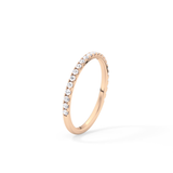 0.18 TCW Round  Lab Grown Diamond Half Eternity Wedding Band