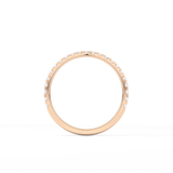 0.18 TCW Round  Lab Grown Diamond Half Eternity Wedding Band