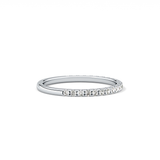 0.18 TCW Round  Lab Grown Diamond Half Eternity Wedding Band