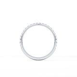 0.18 TCW Round  Lab Grown Diamond Half Eternity Wedding Band