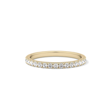 0.38 TCW Round Lab Grown Diamond Half Eternity Wedding Band