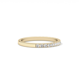 0.38 TCW Round Lab Grown Diamond Half Eternity Wedding Band