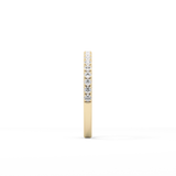 0.38 TCW Round Lab Grown Diamond Half Eternity Wedding Band